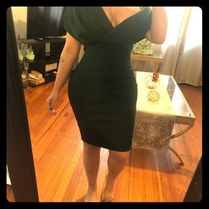 Green midi dress